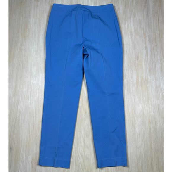 NWT Talbots Blue Cotton Spandex Stretch Straight Leg Ankle Career Dress Pants 12 - Picture 11 of 14